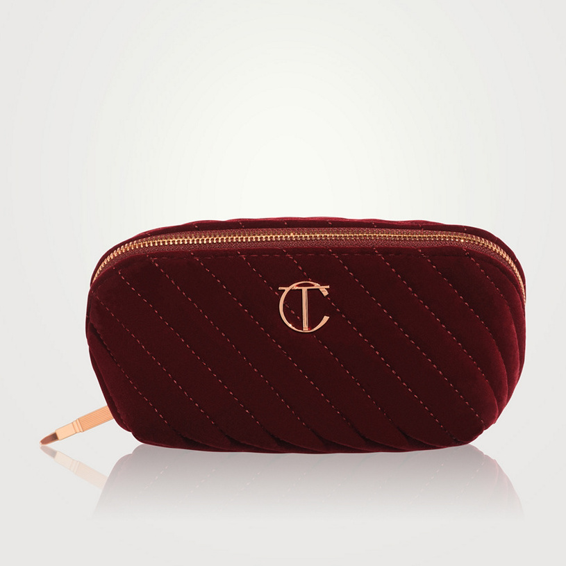 CHARLOTTE TILBURY MAKEUP BAG ВЕЛЮРОВАЯ КОСМЕТИЧКА 